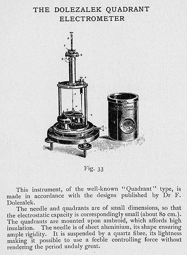 Cambridge Dolezalek Electrometer